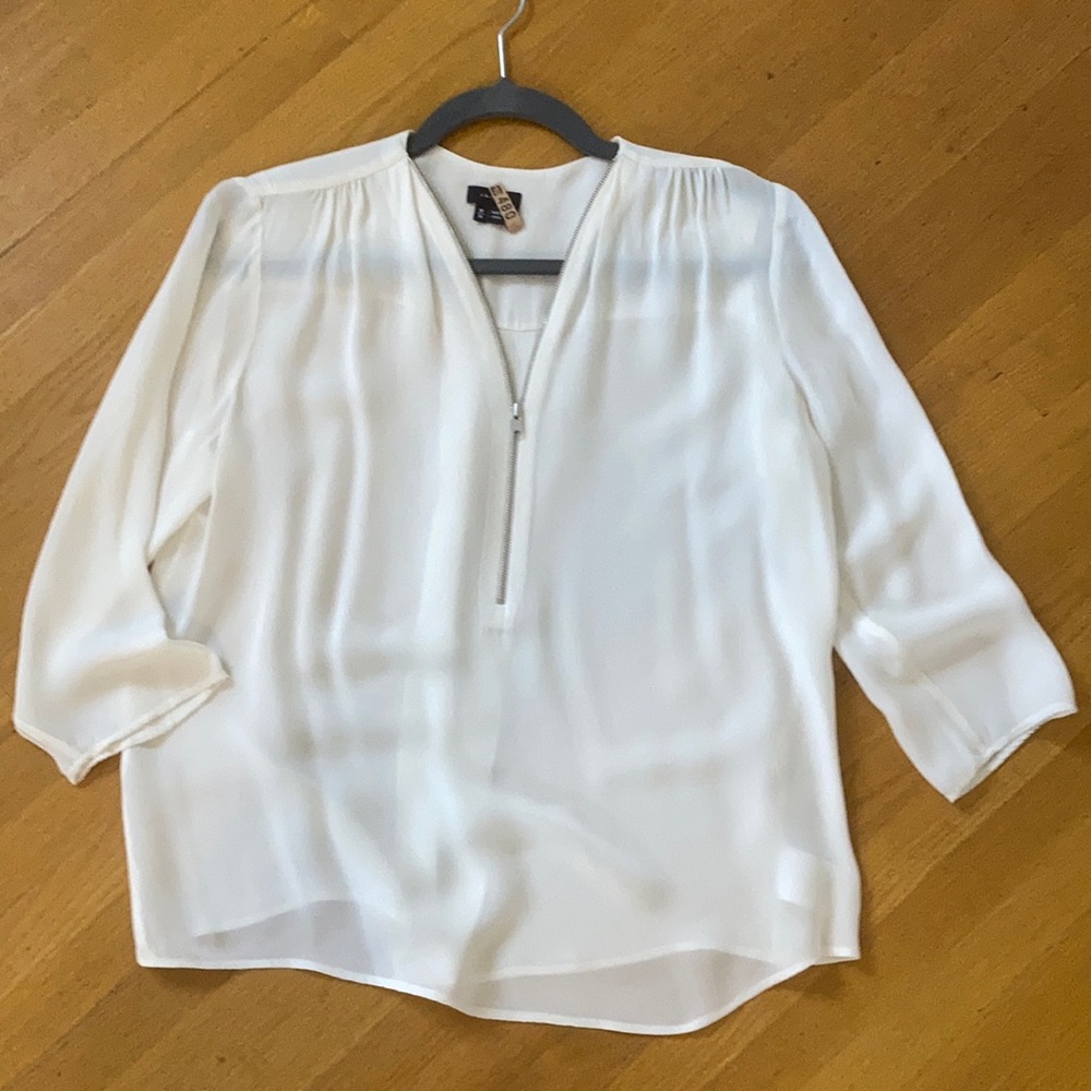 Theory 3/4 sleeve blouse, size M